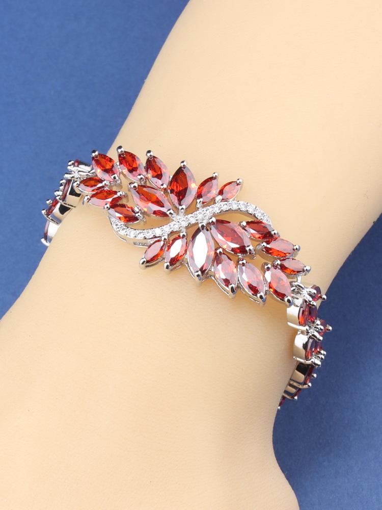 Luxury Italian Charm Bracelet Colorful Zircon   Fine Jewelry Women/Girls Fashion Dress Accessories For You Gift