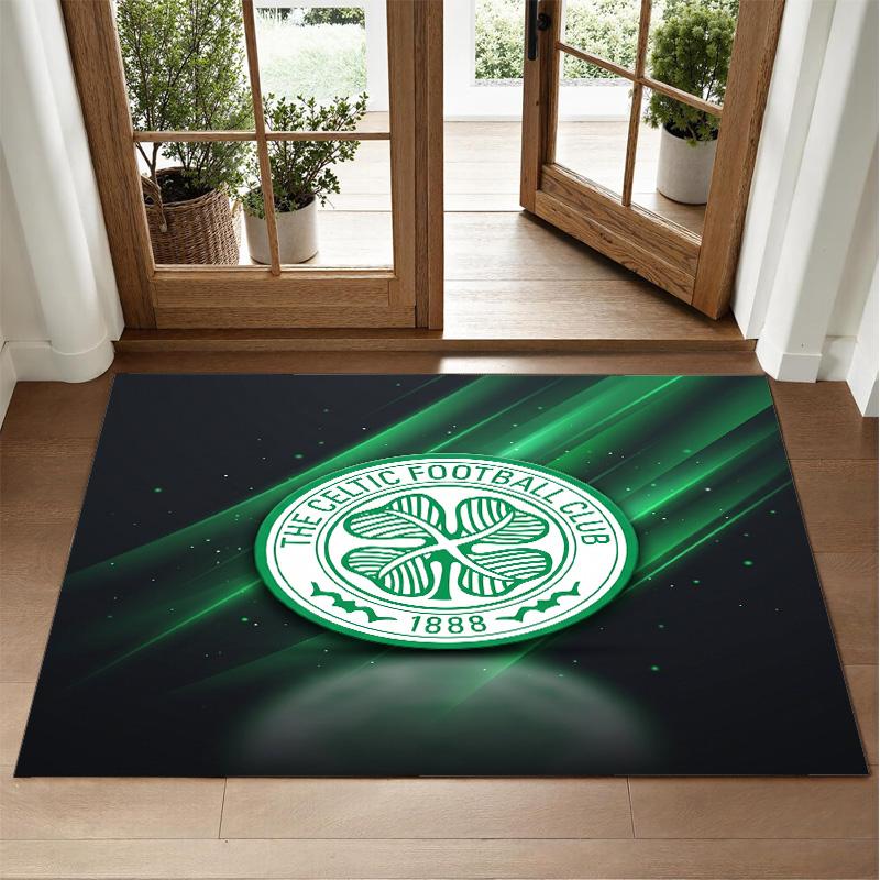 Celtic FC Design Crystal Velvet Rug Soft Decorative Mat for Bedroom Entrance