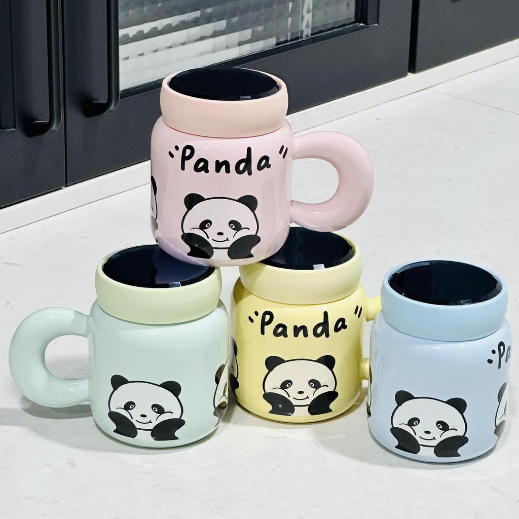 Space-saving Gift Ceramic Cup Home Mug with Lid for Girls High Value Water Cup Anime Cute Cup Souvenir Gift Durable