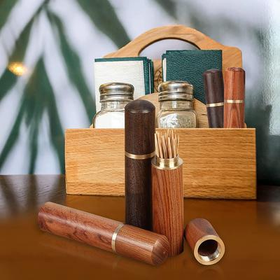 Technologische Gadgets Dekorative Zahnstocher Halter Box Container Küche Spezielle Zubehör Tisch Esszimmer Spender Aus Holz