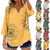 Women's 3/4 Sleeve Shirts Graphic Tees Shirts Casual Basic Tops Pullovers