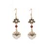 Gold Plated Imitation Jade Earrings For Women, Exquisite Long Style, Niche Design, Antique Style Jewelry Gift
