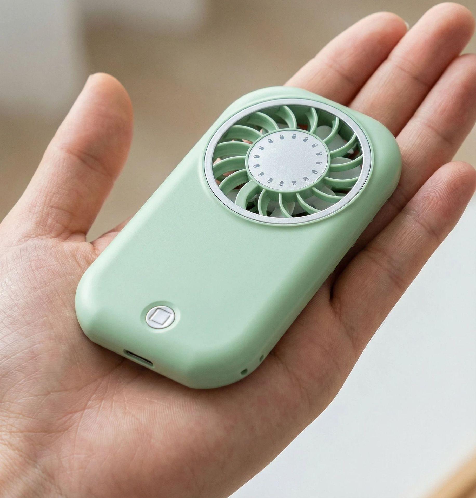 Portable Handheld & Neck Hanging Mini Fan with Phone Holder – USB Rechargeable & Silent Handheld Fan