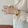 Fashion Small Square Watch Simple Roman Scale Retro Exquisite Small And Versatile Sugar Cube Medieval Watch Women