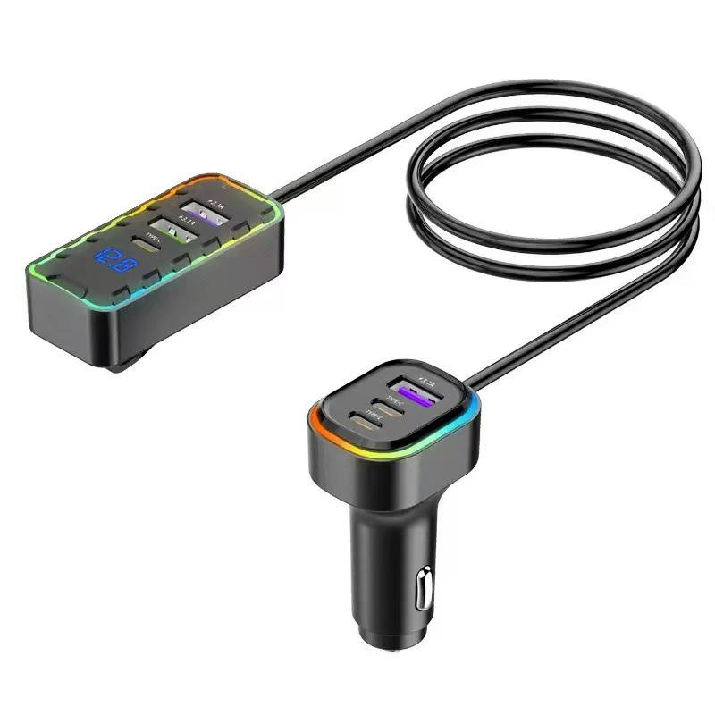 K Series Dual-Port Bluetooth Car Charger with Cable