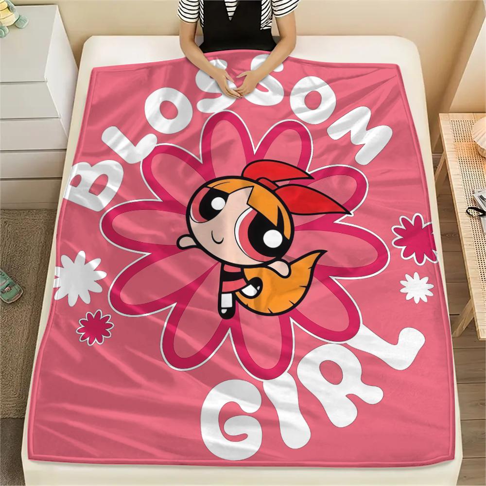Powerpuff Girls Blossom Cute Blanket, Powerpuff Girls Fan Soft Throw, Ideal Gift.chl 75x90cm