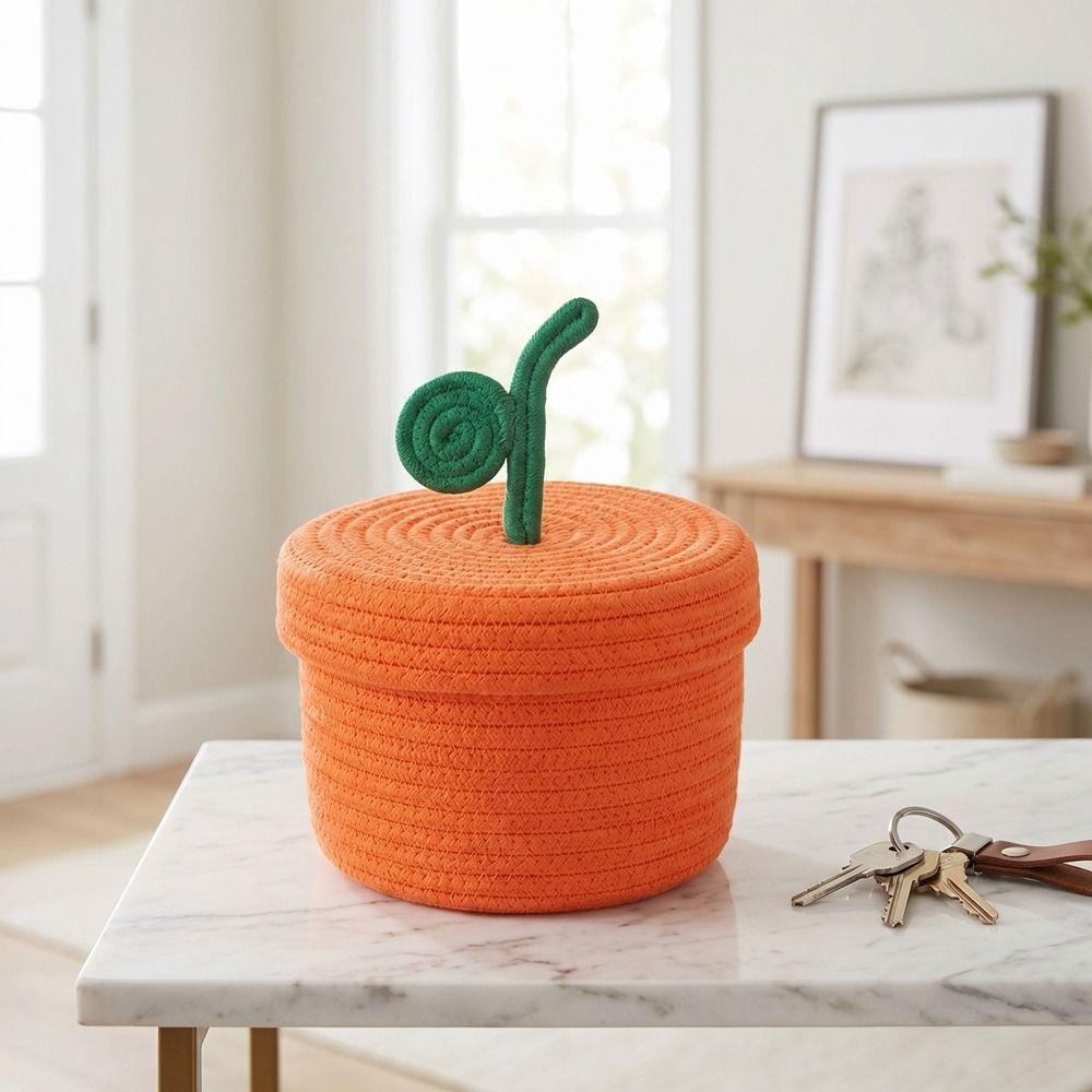 Large Capacity Cotton Rope Storage Basket Decorative Sundries Storage Basket Bedroom
