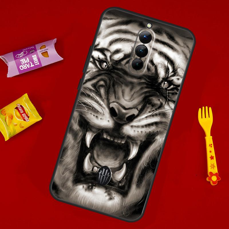 Ferocious Tiger Animal Case For ZTE Nubia Red Magic 10 Air 6 6S 7S For Red Magic 11 10 9 8 8S 9S 10S Pro Plus Cover