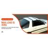 Car Top Roof Rack 2Pcs 100cm Aluminum Luggage Cross Bar Carrier with Lock for 4 or 5 Door Cars Black
