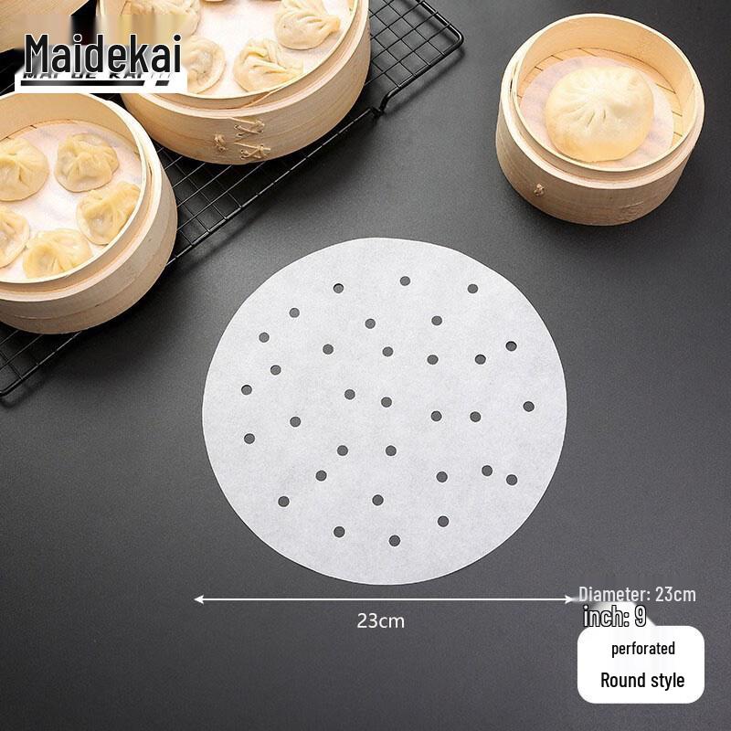 Maidekai Food Grade Disposable Steamer Liners 23cm