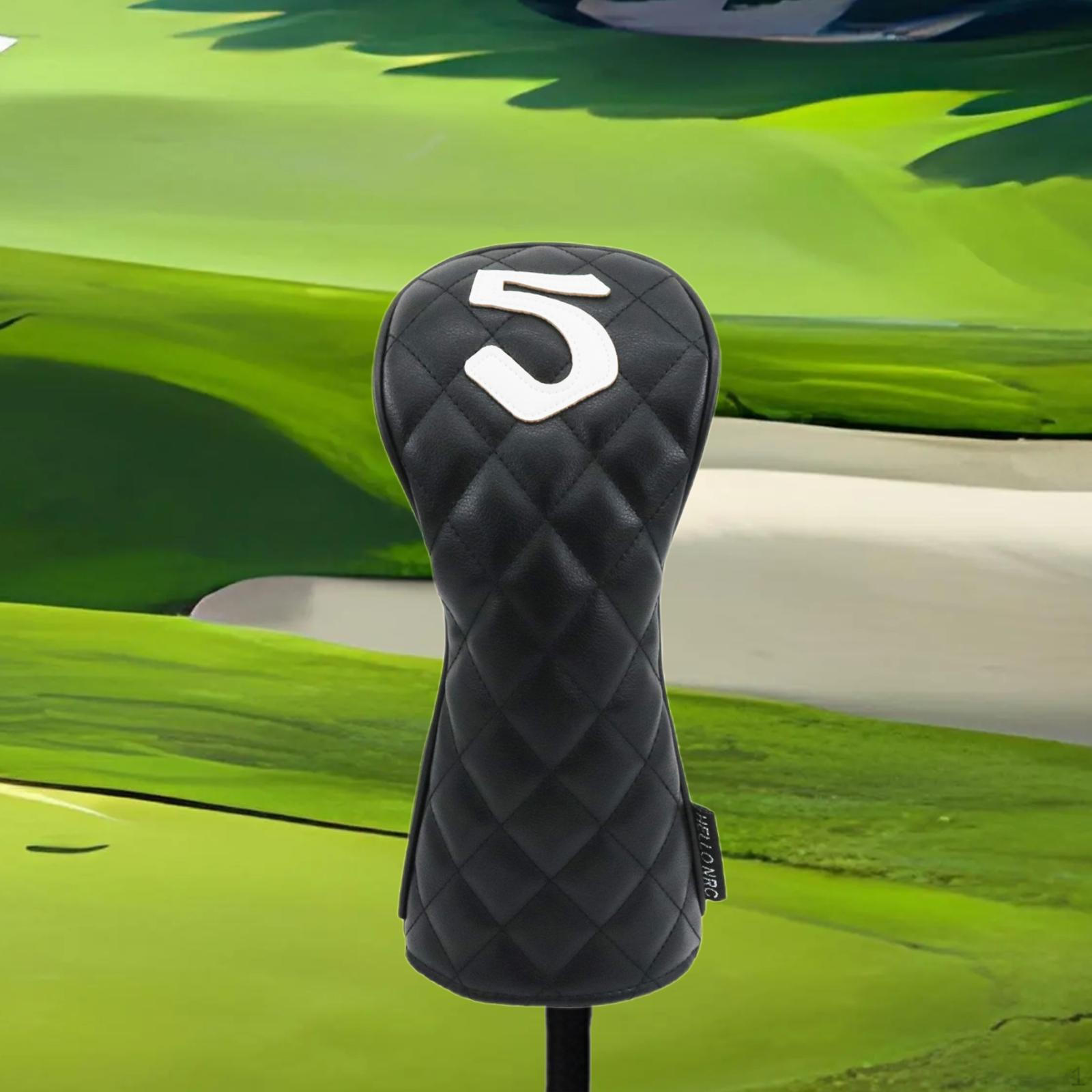 

Защитный чехол для клюшек Golf Wood Headcover для взрослых Number 5 чёрный
