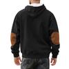 New Mens Fashion Pullover Hooded Long Sleeve Drawstring Button Sweatshirt Streetwear Texture Athletic Hiking Outdoor Jackets