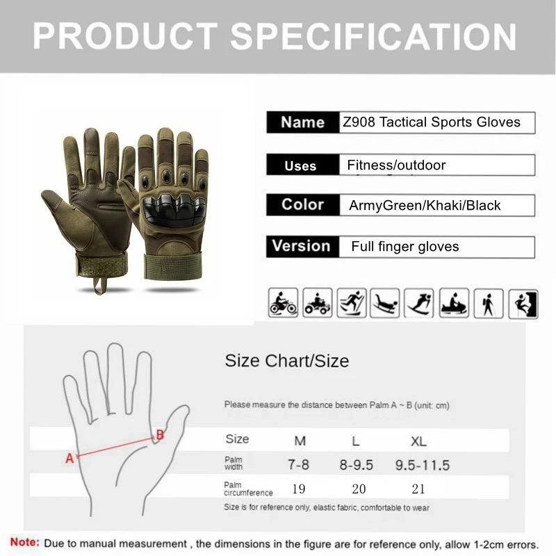 Motorcycle Tactical Military Gloves Shooting Gloves Touch Design Fitness Protection Sports  Hunting Full Finger Walking Gloves