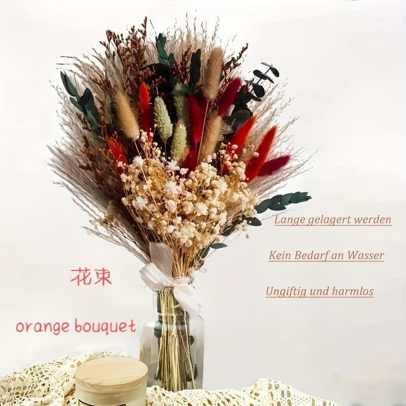 80pcs Pampas Dried Flowers Bunny Rabbit Tail Grass Bouquet Boho Home Marrige Decor Fake Flower Pampa Wedding Festival Decoration