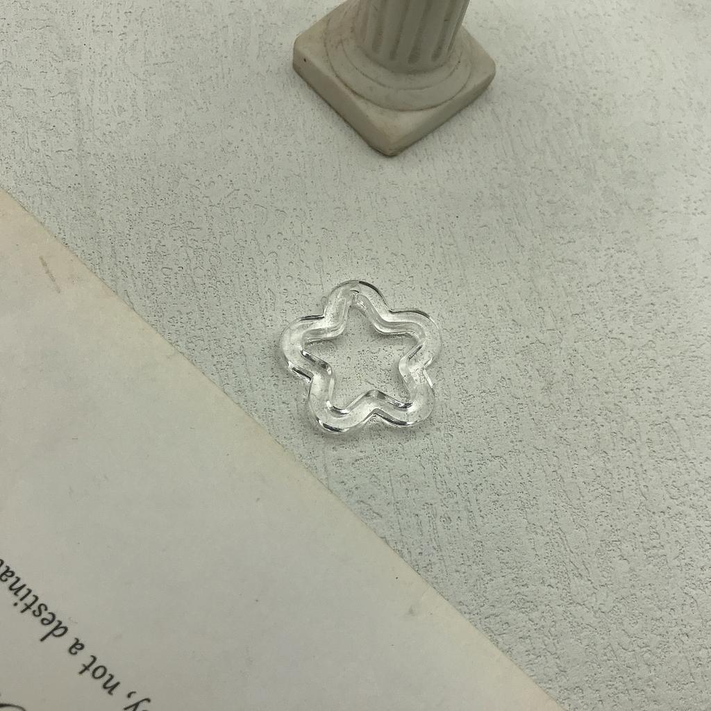 10/20Pcs 30mm Acrylic Transparent Star Pendant Loose Spacer Beads for DIY Jewelry Bracelet Earring Necklace Making Accessories