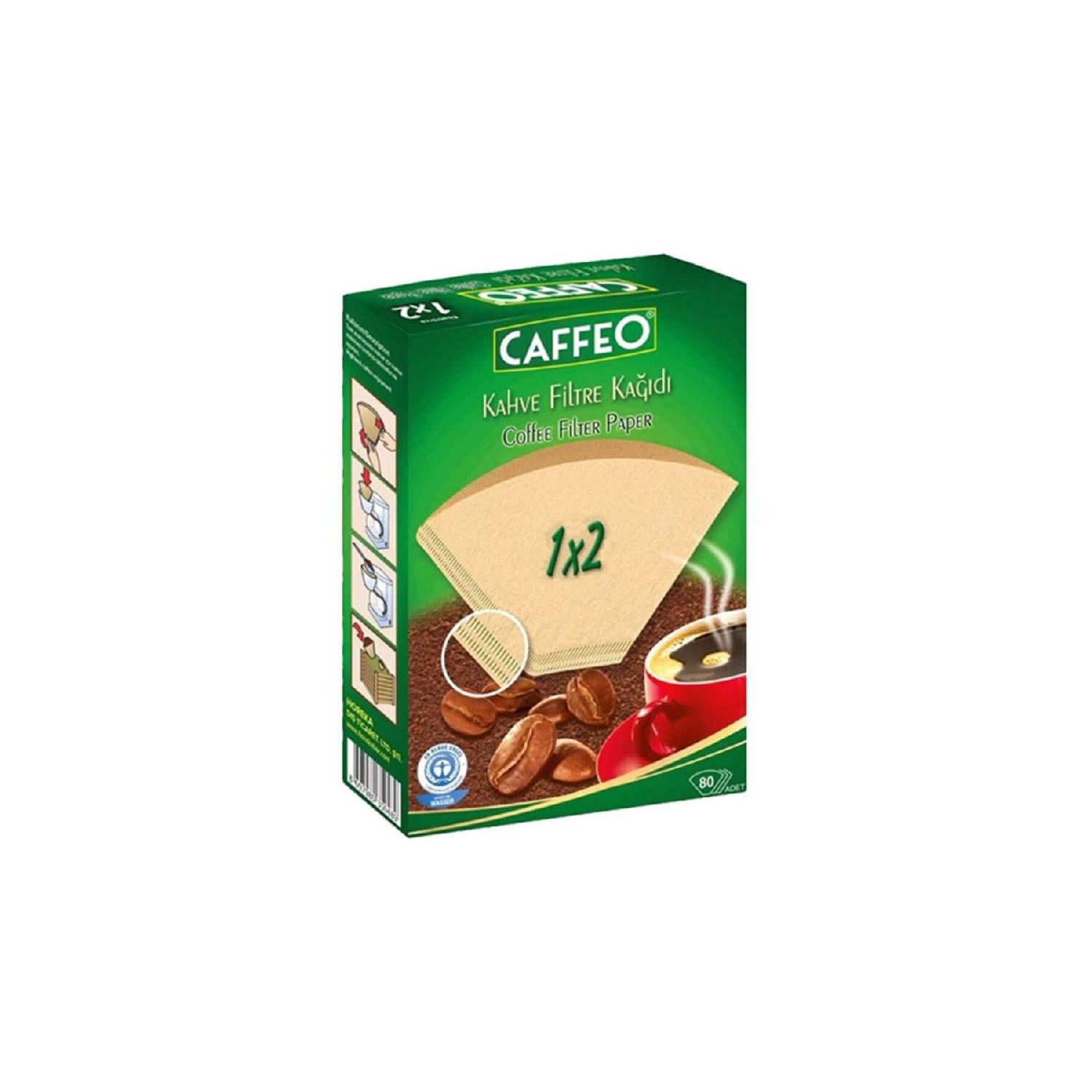 

Бумажный фильтр для кофе Caffeo 1x2 80 шт. | Неотбеленная натуральная бумага