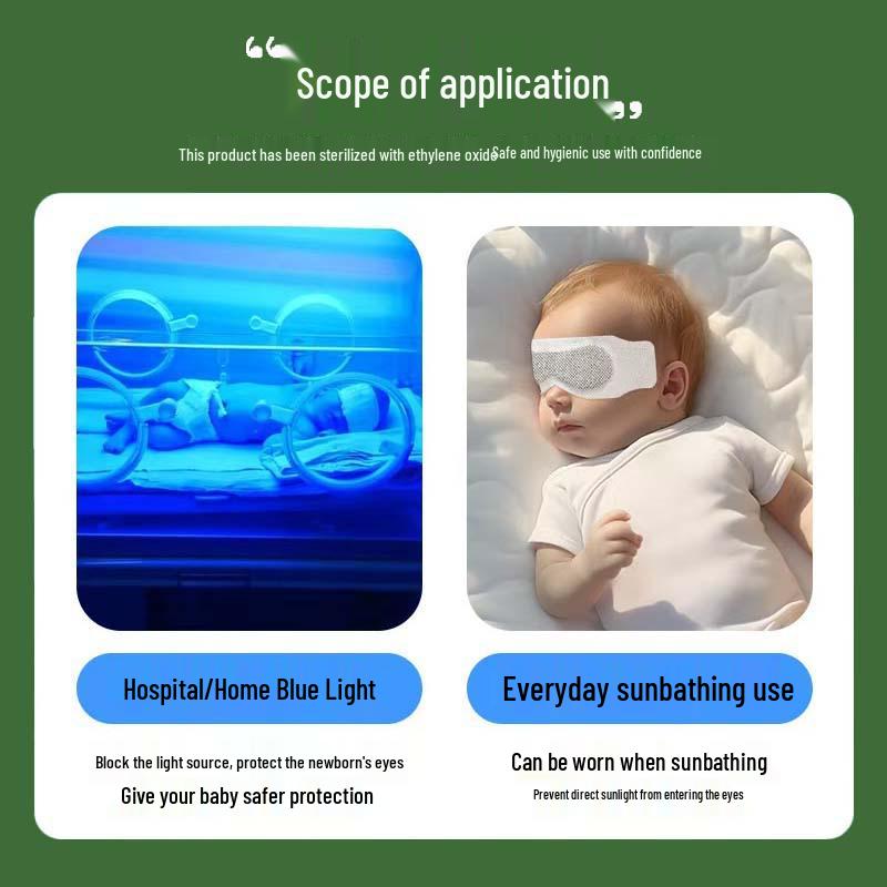Jianpeng Novorozenecká fototerapie oční maska - 4 styly, ochrana proti modrému světlu, jednorázová