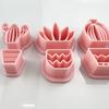 18Pcs Spring Fresh-Cactus Soft Pottery Cutter Earring Jewelry Pendant Maker Green Plant Ornament Pendant Cutting Mold