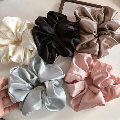 Großes Haargummi aus massivem Satin im koreanischen Stil für Frauen