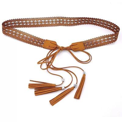 1 pièce Ceinture pour Femme en Microfibre Nœud Décoratif Robe avec Jupe Style Ethnique Rétro Creux Nœud Bohème