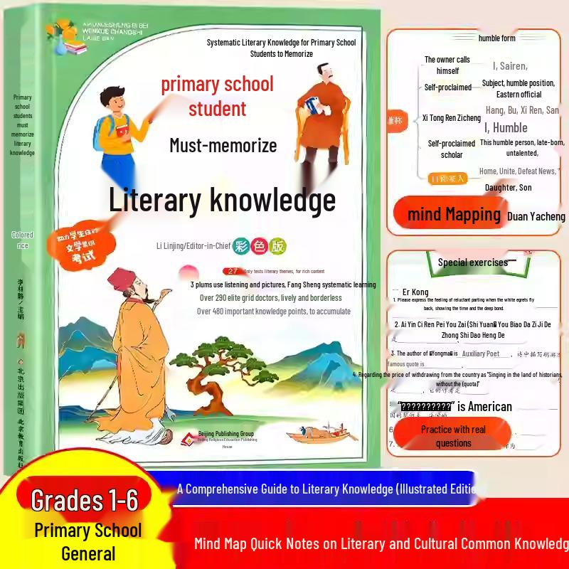 Illustrated Literary Knowledge Collection for Primary Grades 1-6, Aligned with Renjiao Edition, Chinese Language