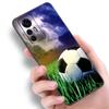Ognisty Futbol Piłka Nożna Etui na Telefon Dla Xiaomi Mi A2 8 9 SE Note 10 10T 11 12 Lite 9T 11T 12S 12T Pro A3 6X 12X Miękki TPU Czarny Pokrowiec