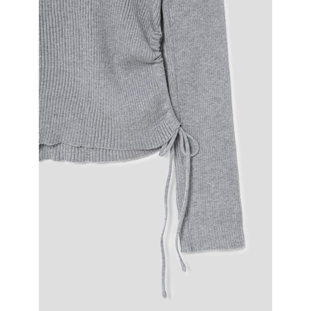 8seconds Button-Detail Inner Knit Gray