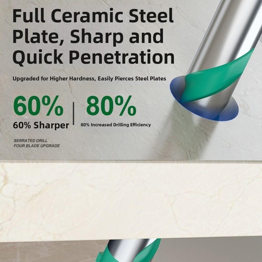 2Pcs High Hardness Concrete Metal Drilling Bits High-Speed Dry Drilling Bits  Glass Marble