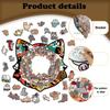Wacocetoy Cross-Border Fun Cat Set Puzzle Toy Wooden Different Puzzle Gift High Matching Version Diy Handmade Puzzle