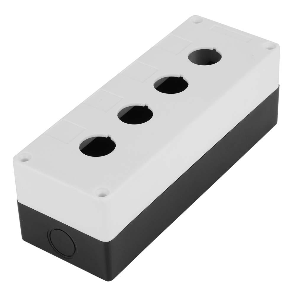 

BX4 22mm Four Holes Push Button Switch Control Protective Box Case Waterproof (White)