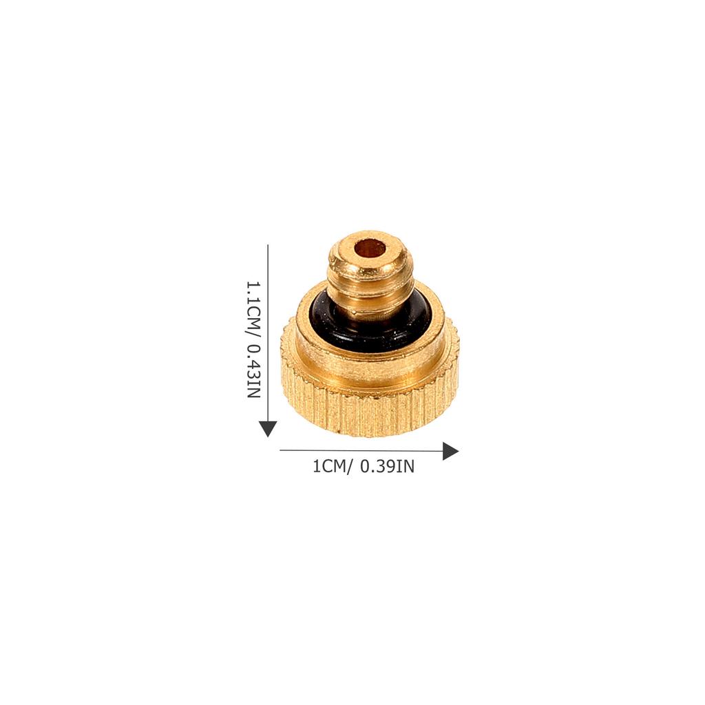 30pcs Brass Misting Nozzles 0.3Mm Orifice Lead-Free Anti-Leak For Outdoor Cooling System Greenhouse Mist Irrigation Low