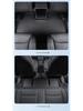 6-Seater Tesla Model Y TPE Metal Foot Mats, Full Coverage, Twill Design