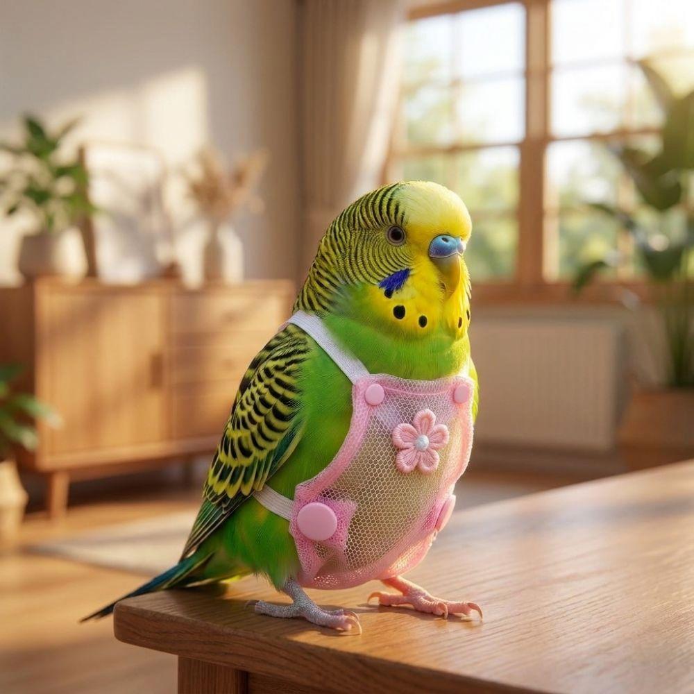 with Leash Bird Flight Suits Snap-Closure Parrot Flying Clothing Bird Vest for Cockatiel Pigeons