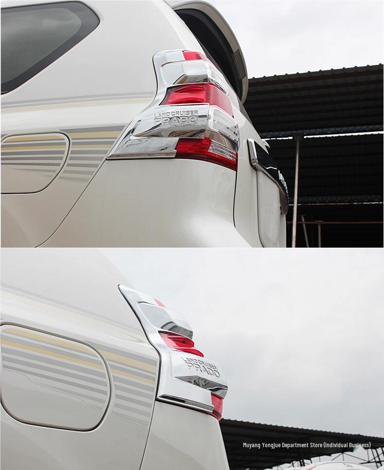 Prado Rear Tail Light Decorative Cover for Models 10-20 - Bright Trim Strip for 2700 and 4000 Series.