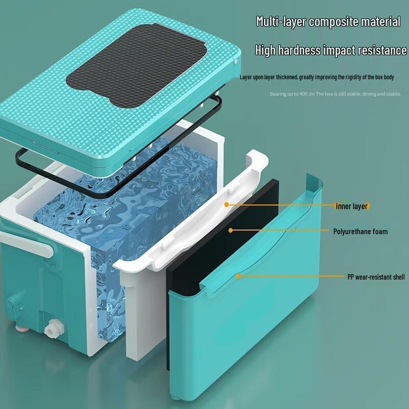 Wingning 35L Multifunktionale Isolierte Angelbox mit Rutenhalter