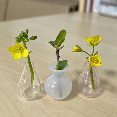 Mini Cam Vazo Buzdolabı Dekoru Ev Ofis Mutfak Dolabı Buzdolabı 3D Minyatür Çiçek Vazosu Dekorasyon Süsü