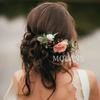 Molans Boho Braut Haarkämme Rustikale Hochzeit Floral Frauen Stimulation Blume Haarnadeln Bräute Haaraccessoires Grün Haarkämme