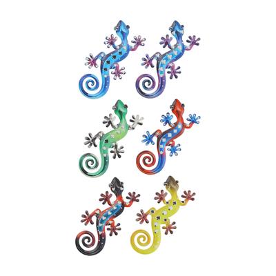 Iron Gecko Wall Sculpture Modern Aesthetic Wall Decor for House Living Room Bedroom Garden