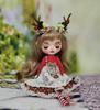Blythe Obitsu Universal Doll Deer Antler Dress Costume, 24, Licca-chan, Azone, Clothes,