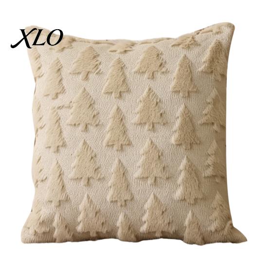 Cozy Plush Pillow Cover Christmas Throw Cover, 18x18 Inch Cushion 3D Snowman Festive Snowflake Reindeer Patterns Pattern, Case for Holiday Home