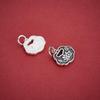 S925 Sterling Silver Lotus Pendant Charm - Chinese Style for DIY Beaded Bracelets, Necklaces, and Peace Lock Accessories