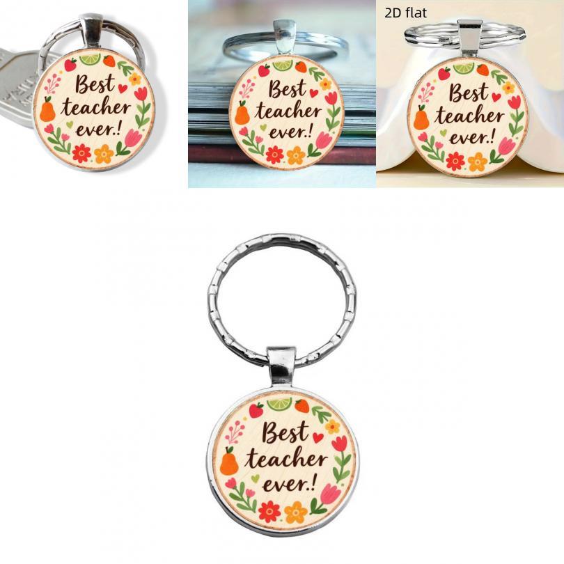 Meilleur Enseignant de Tous les Temps Porte-clés Lettre Décoration Pendentif Pour Cadeau