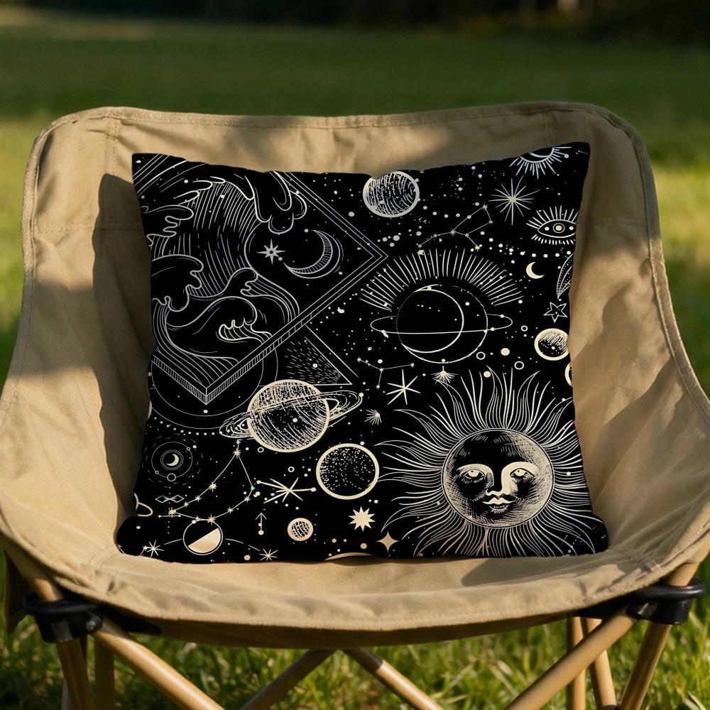 mysterious constellation pattern Cushion Cover Soft Reversible Durable Pillow Cover for Home Car Daily Comfort
