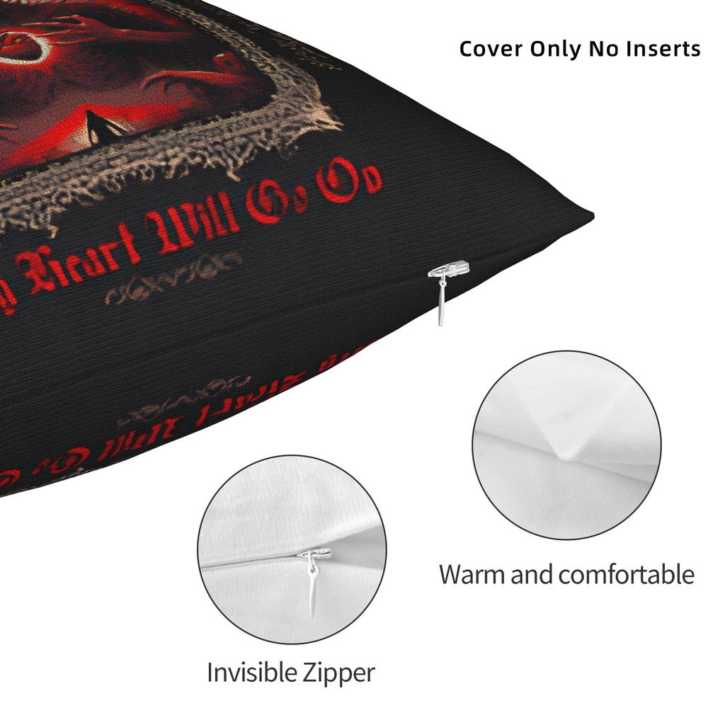 C-Celineds Dion Metal Pillow Case Comfy Pillow Cover Funny Pillowcases For Couch Sofa Bedroom