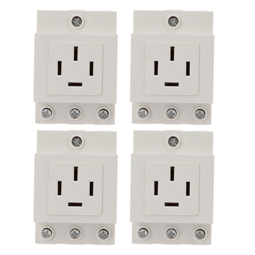 Steckdosen-Timer Schwer entflammbares Material Hohe Überlastkapazität Einfache Installation Elektrische Steckdose 440VAC30‑416(4 Stück)