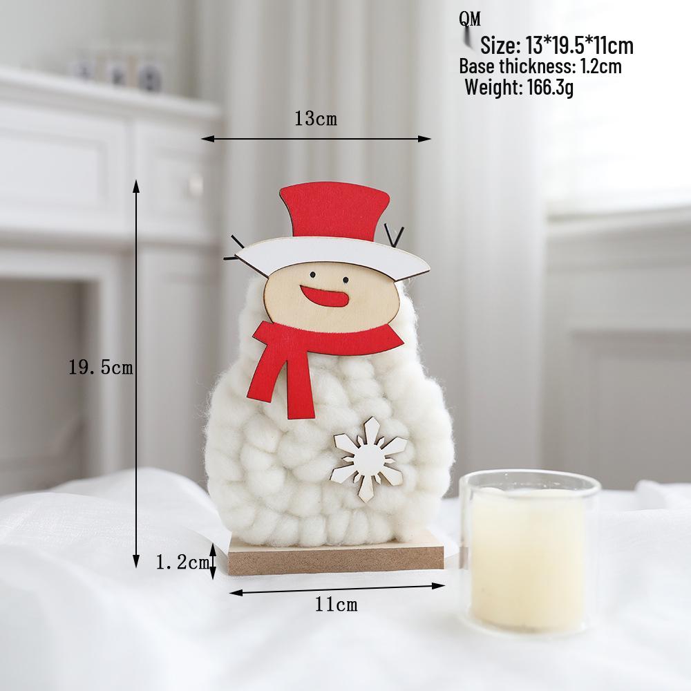 Creative Reindeer & Santa Wool Felt Ornaments for Christmas Tree & Desktop Decorations