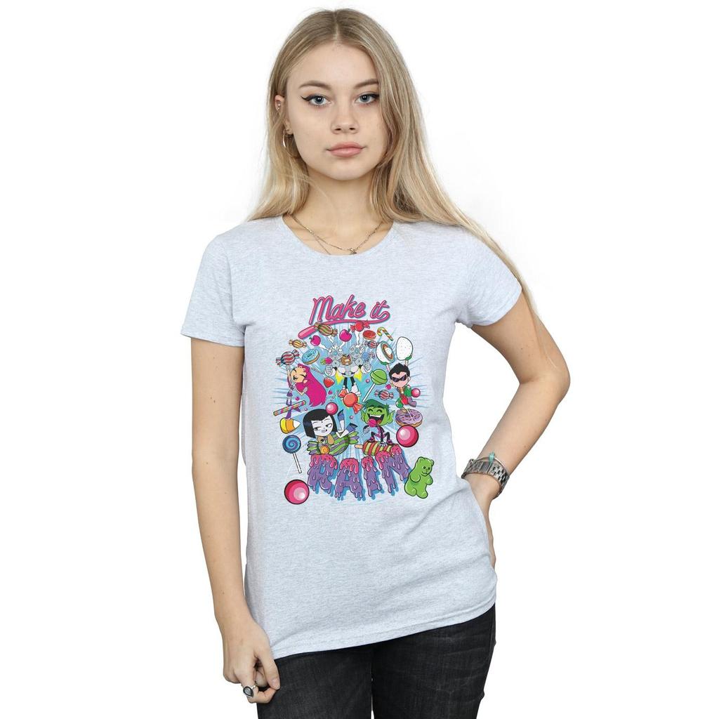 DC Comics Womens/Ladies Teen Titans Go Make It Rain Cotton T-Shirt