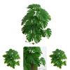 Monstera Deliciosa Fake Plant With Realistic Leaves And Wooden Support For Interior Decor And Studio Setup