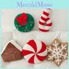 Christmas Snow Cartoon House Wreath Snowflake Candy Plush Toy Gift Children