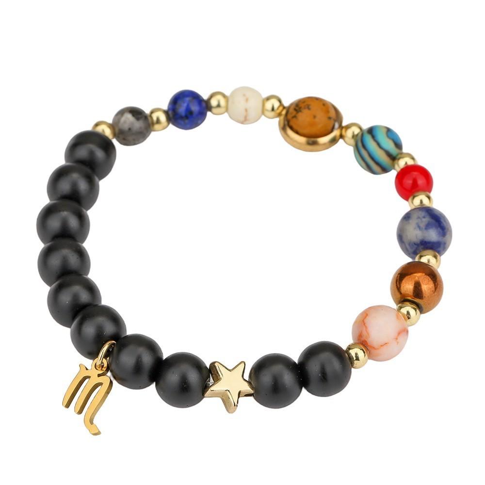 Sternbild Handgefertigt Stein Stahl Anhänger Armband Für Frauen Geschenkidee